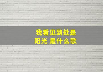 我看见到处是阳光 是什么歌